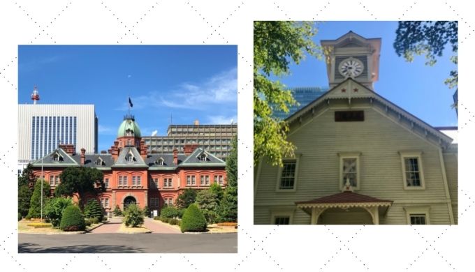 赤れんが庁舎と札幌時計台